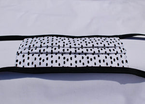 Black and White Abstract Spot Print Mask