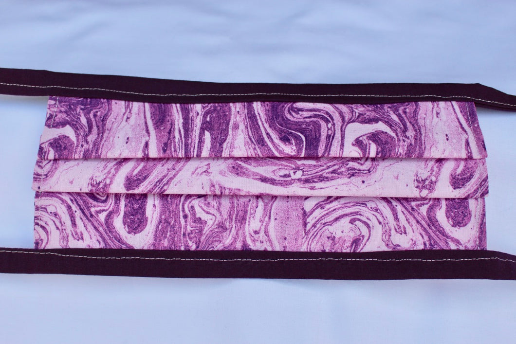 Purple Abstract Print Mask