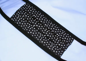 Black Polka Dot Mask