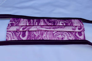 Purple Abstract Print Mask